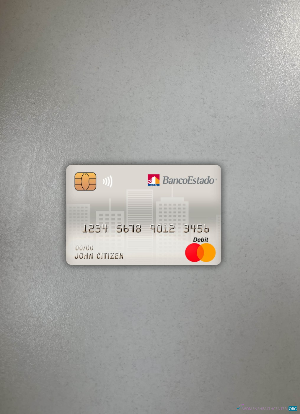 Download Chile Banco del estado de chile bank master debit card photolook front Photoshop template